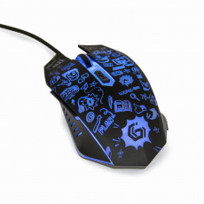 GEMBIRD myš MUS-6B-GRAFIX-01, černá s grafickým potiskem, USB GEMBIRD myš MUS-6B-GRAFIX-01, černá s grafickým potiskem, USB