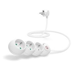 CONNECT IT prodlužovací kabel 230V, 3 zásuvky, 1.5m, s vypínačem, bílá CONNECT IT prodlužovací kabel 230V, 3 zásuvky, 1.5m, s vypínačem, bílá