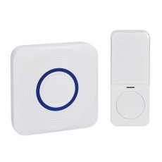 Solight bezdrátový zvonek, bateriový + USB, 200m, bílý, learning code Solight bezdrátový zvonek, bateriový + USB, 200m, bílý, learning code