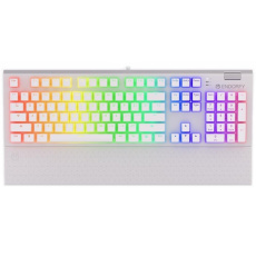 ENDORFY Klávesnice Omnis Pudding Onyx White Blue, Mechanická, USB, ARGB, bílá