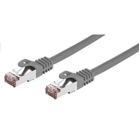 C-TECH kabel patchcord Cat6, FTP, šedý, 2m