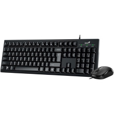 GENIUS set klávesnice+myš KM-100SE/ Drátový set/ Copilot/ USB/ černá/ CZ+SK layout GENIUS set klávesnice+myš KM-100SE/ Drátový set/ Copilot/ USB/ černá/ CZ+SK layout