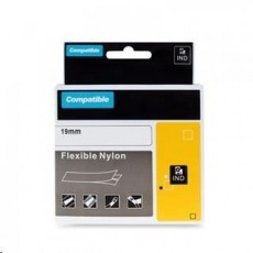 PRINTLINE kompatibilní páska s DYMO 18491, 19mm x 3,5m, černý tisk / žlutý podklad, RHINO, nylonová, flexibilní PRINTLINE kompatibilní páska s DYMO 18491, 19mm x 3,5m, černý tisk / žlutý podklad, RHINO, nylonová, flexibilní