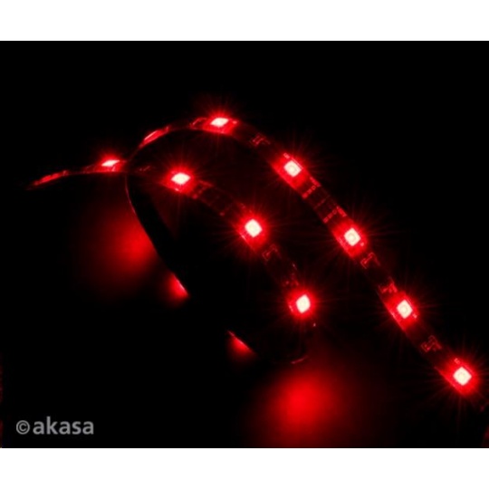 AKASA LED pásek Vegas, Molex 12V napájení, 60cm, červený