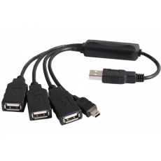 PremiumCord USB2.0 HUB 4-portový Black cable PremiumCord USB2.0 HUB 4-portový Black cable