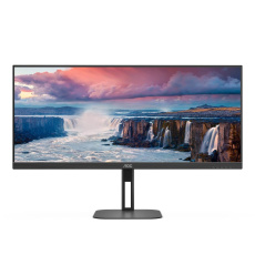 BAZAR - AOC MT VA LCD WLED 34" U34V5C/BK - VA panel, 3440x1440, HDMI, DP, USB, USB-C, nast vyska, repro - rozbaleno BAZAR - AOC MT VA LCD WLED 34" U34V5C/BK - VA panel, 3440x1440, HDMI, DP, USB, USB-C, nast vyska, repro - rozbaleno