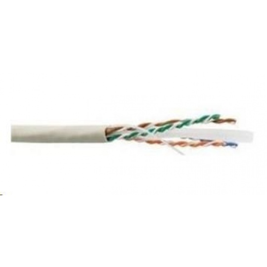 UTP kabel LYNX, Cat6, drát, PVC, Dca, šedý, 305m