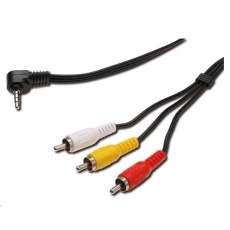 PREMIUMCORD Kabel audio/video 3,5mm Jack 4pin - 3x Cinch 1,5m (M/M) PREMIUMCORD Kabel audio/video 3,5mm Jack 4pin - 3x Cinch 1,5m (M/M)