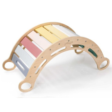 Dřevěná montessori houpačka 100 cm 5v1 max - pastel Dřevěná montessori houpačka 100 cm 5v1 max - pastel