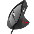 BAZAR - C-TECH myš VEM-09C, vertikální, 6 tlačítek, černá, USB, poškozený obal