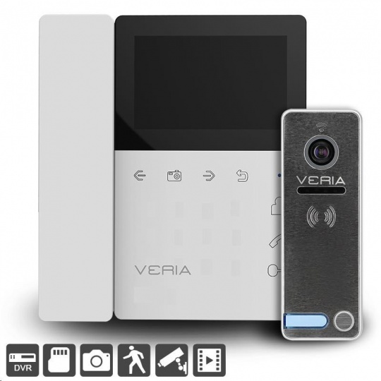Veria SET Videotelefon  7043B bílý + vstupní stanice  230