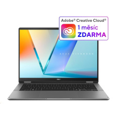 ASUS NTB Vivobook 14 Flip (TP3407SA-OLED040X), Ultra 7 256V, 14" 1920x1200, 16GB, 1TB, Intel Arc, W11 Pro, Gray