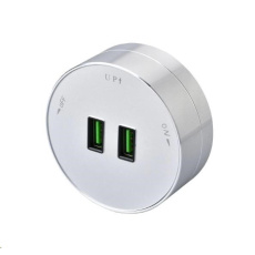 Viking zásuvkový modul A50, 2x USB-A, stříbrná Viking zásuvkový modul A50, 2x USB-A, stříbrná