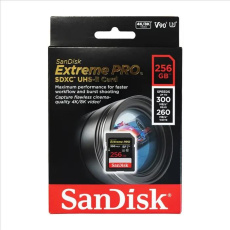 SanDisk SDHC karta 256GB Extreme PRO (300 MB/s, Class 10, UHS-II U3 V90) SanDisk SDHC karta 256GB Extreme PRO (300 MB/s, Class 10, UHS-II U3 V90)
