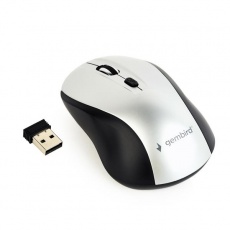 GEMBIRD myš MUSW-4B-02-BS, černo-stříbrná, bezdrátová, USB nano receiver GEMBIRD myš MUSW-4B-02-BS, černo-stříbrná, bezdrátová, USB nano receiver