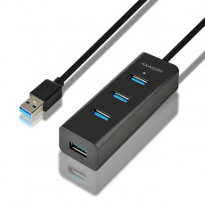 AXAGON HUE-S2BL, 4x USB 3.0 CHARGING hub, micro USB nap. konektor, kabel USB-A 1.2m AXAGON HUE-S2BL, 4x USB 3.0 CHARGING hub, micro USB nap. konektor, kabel USB-A 1.2m