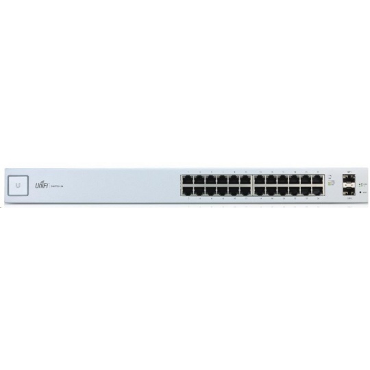 UBNT UniFi Switch US-24 [24xGigabit, ! bez PoE !, 2xSFP slot, non-blocking 26Gbps]