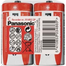 PANASONIC Zinkouhlíkové baterie Red Zinc R14RZ/2P C 1,5V (shrink 2ks) PANASONIC Zinkouhlíkové baterie Red Zinc R14RZ/2P C 1,5V (shrink 2ks)