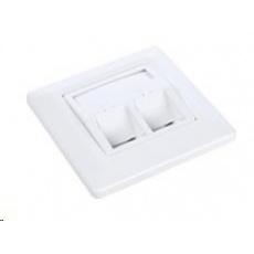 Solarix Zásuvka modulární pro 2 keystony pod omítku bílá SX9-2-0-WH Solarix Zásuvka modulární pro 2 keystony pod omítku bílá SX9-2-0-WH