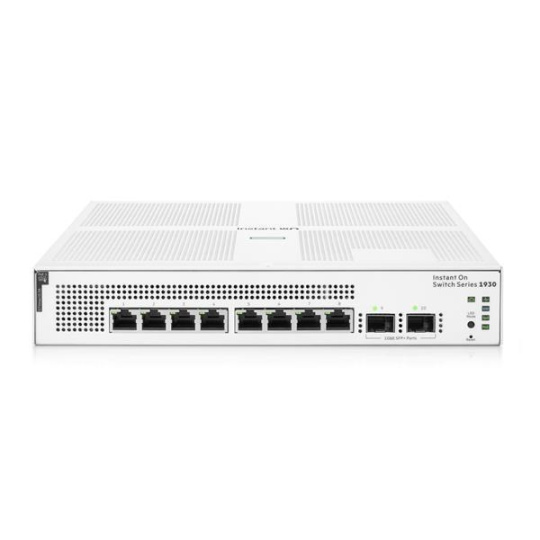 HPE Networking Instant On Switch 8p Gigabit CL4 PoE 2p SFP 124W 1930 (JL681) HPE Networking Instant On Switch 8p Gigabit CL4 PoE 2p SFP 124W 1930 (JL681)