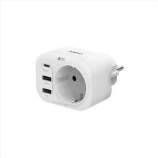 Hama zásuvková USB nabíječka, 1x el. zásuvka, 1x USB-C PD, 2x USB-A, 20 W Hama zásuvková USB nabíječka, 1x el. zásuvka, 1x USB-C PD, 2x USB-A, 20 W