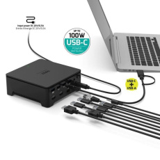 PORT dokovací stanice 8v1, USB-C/A, 2x 2K, dual video, HDMI, Ethernet, 3,5mm jack PORT dokovací stanice 8v1, USB-C/A, 2x 2K, dual video, HDMI, Ethernet, 3,5mm jack