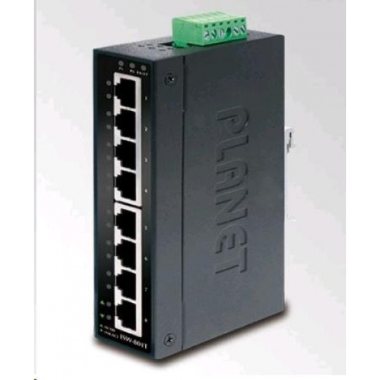 Planet switch IGS-801T, průmysl.verze 8x10/100/1000, DIN, IP30, -40 až 75°C, 12-48V