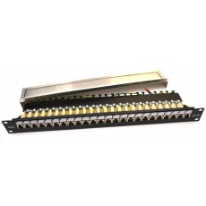 19" Patch panel LEXI-Net EXCLUSIVE 24port, FTP, 50µm, Cat6, duální svorkovnice, černý 19" Patch panel LEXI-Net EXCLUSIVE 24port, FTP, 50µm, Cat6, duální svorkovnice, černý