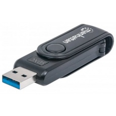 MANHATTAN Čtečka paměťových karet Mini, 24 v 1, USB 3.0, černá, externí MANHATTAN Čtečka paměťových karet Mini, 24 v 1, USB 3.0, černá, externí