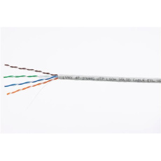 UTP kabel LYNX, Cat6, drát, LS0H, šedý, 305m UTP kabel LYNX, Cat6, drát, LS0H, šedý, 305m