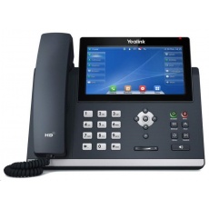Yealink SIP-T48U IP telefon, 7" 800x480 barevný dotykový, 2x RJ45 10/100/1000, PoE, 16x SIP, 1x USB, bez adaptéru Yealink SIP-T48U IP telefon, 7" 800x480 barevný dotykový, 2x RJ45 10/100/1000, PoE, 16x SIP, 1x USB, bez adaptéru