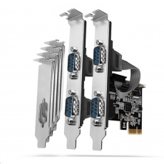 AXAGON PCEA-S4N, PCIe řadič - 4x sériový port (RS232) 250 kbps, vč. LP AXAGON PCEA-S4N, PCIe řadič - 4x sériový port (RS232) 250 kbps, vč. LP