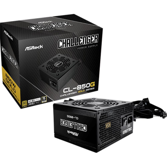 ASROCK zdroj CL-850G,850W, 80Plus Gold, 120 mm, ATX 3.1 ASROCK zdroj CL-850G,850W, 80Plus Gold, 120 mm, ATX 3.1