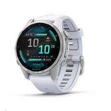 Garmin fenix® 8 – 43 mm, AMOLED, Silver / Whitestone se silikonovým řemínkem. Garmin fenix® 8 – 43 mm, AMOLED, Silver / Whitestone se silikonovým řemínkem.