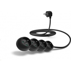 CONNECT IT prodlužovací kabel 230 V, 4 zásuvky, 3 m, bez vypínače (černý) CONNECT IT prodlužovací kabel 230 V, 4 zásuvky, 3 m, bez vypínače (černý)