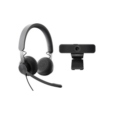 Logitech sada Wired Personal Video Collaboration Kit, Kamera + Sluchátka, šedá Logitech sada Wired Personal Video Collaboration Kit, Kamera + Sluchátka, šedá