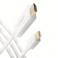 AXAGON RVDM-HI14C2W, Mini DisplayPort > HDMI 1.4 redukce / kabel 1.8 m, 4K/30Hz, bílý AXAGON RVDM-HI14C2W, Mini DisplayPort > HDMI 1.4 redukce / kabel 1.8 m, 4K/30Hz, bílý