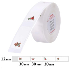 Niimbot štítky T 12x30mm 210ks Vánoce pro D11, D11-M, D110, D110-H Niimbot štítky T 12x30mm 210ks Vánoce pro D11, D11-M, D110, D110-H