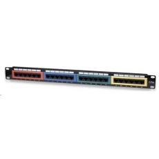 Intellinet Patch Panel, 19", Cat5e, 24-Port, UTP, 1U, Colored, Black Intellinet Patch Panel, 19", Cat5e, 24-Port, UTP, 1U, Colored, Black