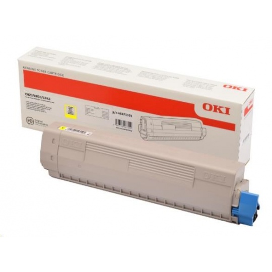 OKI Yellow toner do C823/C833/C843 (7 500 stránek)