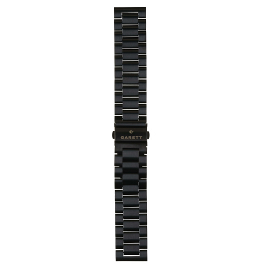 Garett řemínek 22 mm, černý kovový, typ Solid
