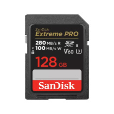 SanDisk SDXC karta 128GB Extreme PRO (280 MB/s Class 10, UHS-II V60) SanDisk SDXC karta 128GB Extreme PRO (280 MB/s Class 10, UHS-II V60)