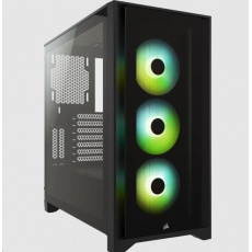 CORSAIR case iCUE 4000X RGB, Mid-Tower, ATX Case, RGB, průhledná bočnice, bez zdroje, černá CORSAIR case iCUE 4000X RGB, Mid-Tower, ATX Case, RGB, průhledná bočnice, bez zdroje, černá