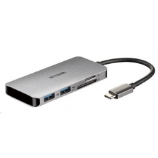 D-Link DUB-M610 6-in-1 USB-C Hub with HDMI/Card Reader/Power Delivery D-Link DUB-M610 6-in-1 USB-C Hub with HDMI/Card Reader/Power Delivery