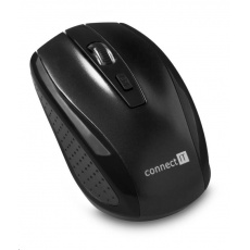 CONNECT IT Bezdrátová optická myš (+ 2x AAA baterie zdarma), černá CONNECT IT Bezdrátová optická myš (+ 2x AAA baterie zdarma), černá