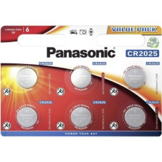 PANASONIC Lithiová baterie (knoflíková) CR-2025EL/6BP 3V (Blistr 6ks) PANASONIC Lithiová baterie (knoflíková) CR-2025EL/6BP 3V (Blistr 6ks)