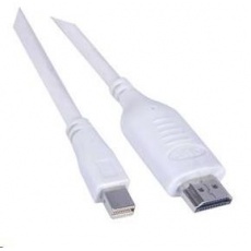PREMIUMCORD Kabel Mini DisplayPort - HDMI 2m, bílý PREMIUMCORD Kabel Mini DisplayPort - HDMI 2m, bílý