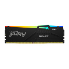 KINGSTON DIMM DDR5 16GB 6400MT/s CL32 Non-ECC FURY Beast RGB XMP, Černá KINGSTON DIMM DDR5 16GB 6400MT/s CL32 Non-ECC FURY Beast RGB XMP, Černá