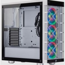 CORSAIR case iCUE 465X RGB, Mid-Tower, ATX Smart Case, RGB, průhledná bočnice, bez zdroje, bílá CORSAIR case iCUE 465X RGB, Mid-Tower, ATX Smart Case, RGB, průhledná bočnice, bez zdroje, bílá