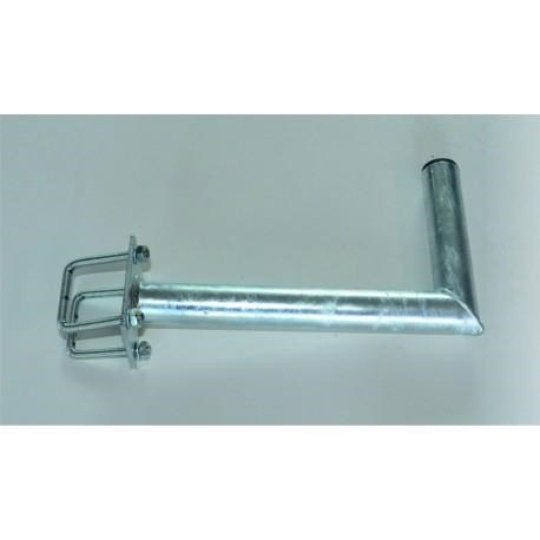 Držák antény na balkón s hranatým zábradlím, žárový zinek, délka 35cm Držák antény na balkón s hranatým zábradlím, žárový zinek, délka 35cm